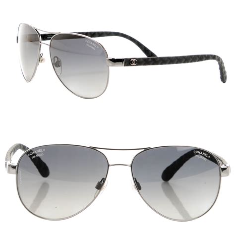 chanel polarized aviator sunglasses black arms|vintage Chanel aviator sunglasses.